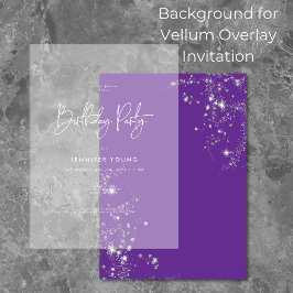 Modern minimal Lila Diamonds födelsedag - bakgrund Inbjudningar