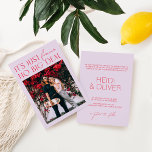 Modern Minimal Lila Digital Photo Bröllop Invit Inbjudningar<br><div class="desc">Designad att samordna med för "Bright" Wedding-inbjudningssamlingen. Om du vill ändra information klickar du på Information. Om du vill flytta texten eller ändra storlek, teckensnitt eller färg klickar du på Redigera med Design Verktyg. Visa samlingslänken på den här sidan om du vill se alla matchande objekt i den här vackra...</div>