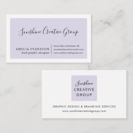 Modern minimal Lila i Lavender Visitkort