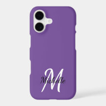 Modern Minimal Lila Monogram Namn + Initial