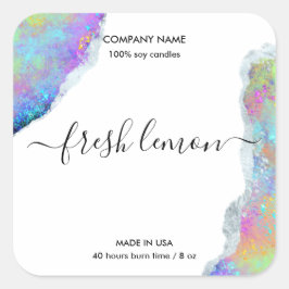 Modern minimal ljusröntgenopal för ljus fyrkantigt klistermärke