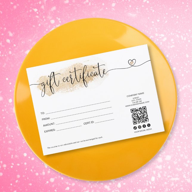 modern minimal logotyp för presentkortscertifikat  (Skapare uppladdad)