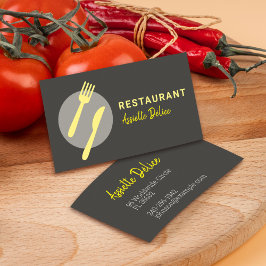 Modern Minimal Logotyp Kitchen Business & Restaura Visitkort