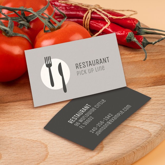 Modern Minimal Logotyp Kitchen Business & Restaura Visitkort (Skapare uppladdad)