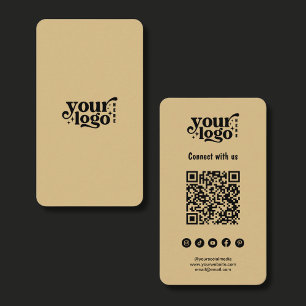 Modern minimal Logotyp och QR-kod Visitkort