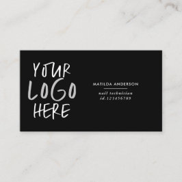 Modern, minimal logotyp som kan bytas ut mot foton visitkort