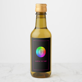 Modern Minimal Logotyp Text Affärs Promo QR-etiket Vinetikett