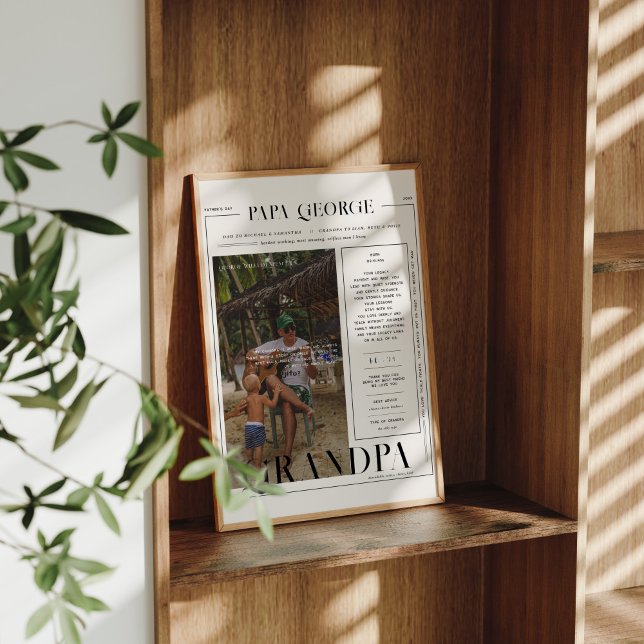 Modern Minimal magasintäckning | Grandpa Poster (Skapare uppladdad)