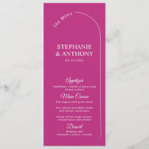Modern minimal Magenta med Arch Bröllop