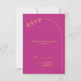 Modern minimal Magenta med Arch Bröllop OSA Kort