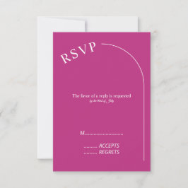 Modern minimal Magenta med Arch Bröllop OSA Kort
