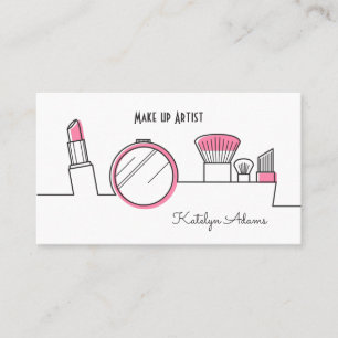Modern minimal Makeup Visitkort