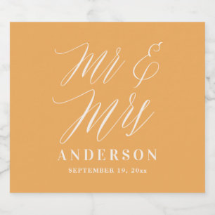 Modern minimal manustypografi bröllop vin labb