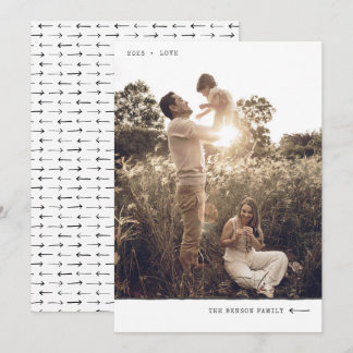 Modern Minimal Marker KÄRLEK-Lodrät för kol Julkort