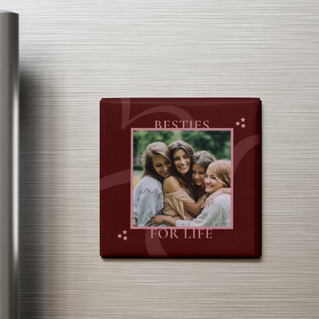 Modern Minimal Maroon Chic Typography Galentine's Magnet (Skapare uppladdad)