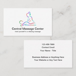 Modern Minimal massage-Affärskort Visitkort