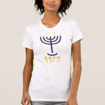 Modern Minimal Menorah Navy Guld Paleo Hebrew Text T Shirt<br><div class="desc">Modern enkel Menorah-design i marinen med faux guld-folie på ljusspetsen och Paleo Hebrew brev som är skriven under Menorah. Paleo Hebrew brev brukade skriva ut ord Menorah: Mem, Nun, Resh, Hej. Deras innebörd är kort sagt Mem - Chaos Mighty Blood; Nun - fortsätt sin son; Resh - First Top Beginning;...</div>