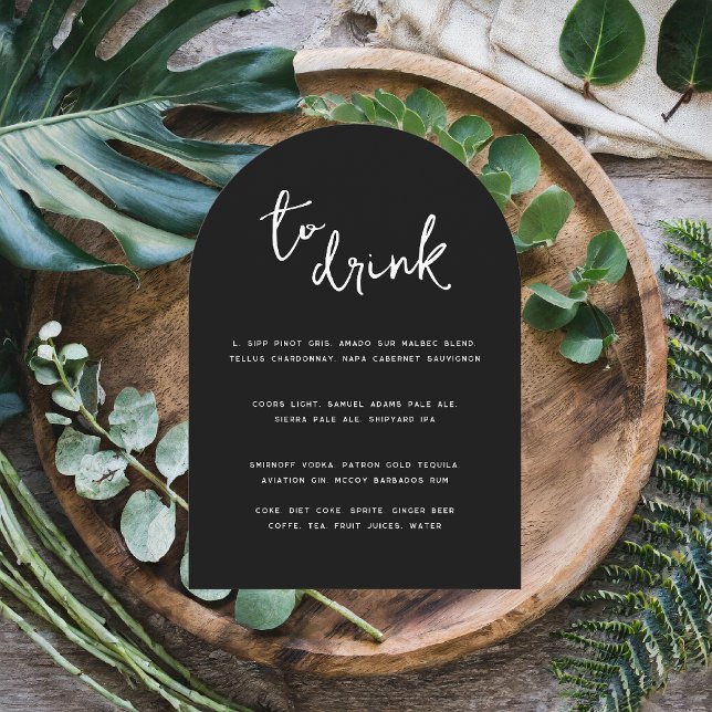Modern minimal | Meny för Arch Drink Inbjudningar (Skapare uppladdad)