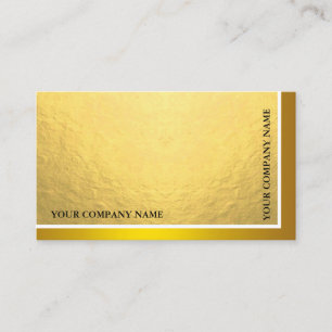 Modern minimal Metall Sheen & Foil Guld Visitkort