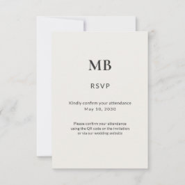 Modern Minimal Micro Wedding OSA Kort