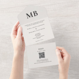 Modern Minimal Mikrobrollopsinbjudan Allt-i-Allt-