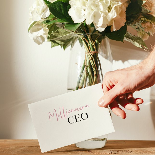 Modern Minimal Millionaire CEO | ROSA OCH SVART (Skapare uppladdad)