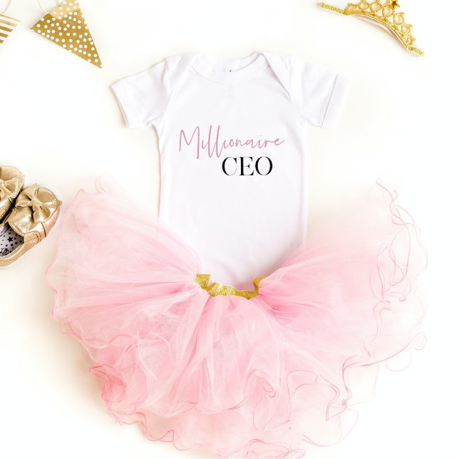 Modern Minimal Millionaire CEO | ROSA OCH SVART T Shirt (Skapare uppladdad)