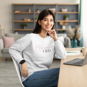 Modern Minimal Millionaire CEO ROSA OCH SVART T Shirt