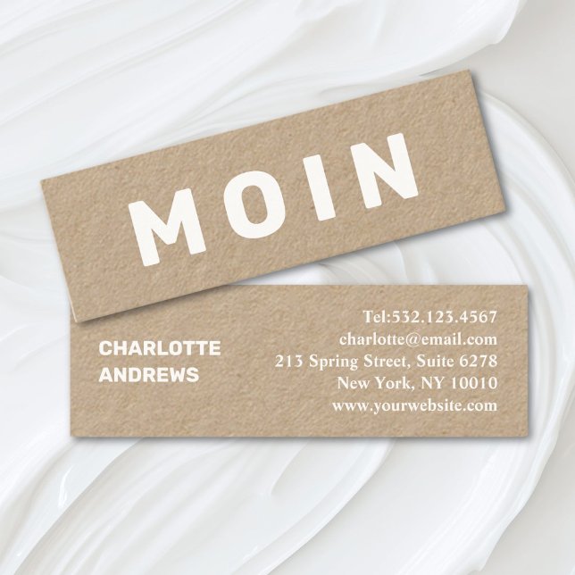 Modern minimal mini visitkort (Olá! Modern Minimal Mini Business Card)