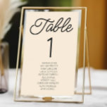 Modern minimal, minimalistisk champagne Bröllop Bordsnummer<br><div class="desc">Detta är ett modernt,  minimalt Champagne Bröllop-Bordsnummer med Namn!</div>