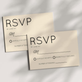 Modern minimal, minimalistisk champagne Bröllop OSA Kort