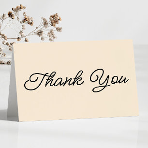 Modern minimal, minimalistisk champagne Bröllop Tack Kort