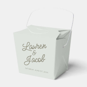 Modern Minimal Minimalistisk Grön Bröllop Presentaskar