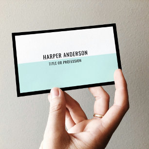 Modern Minimal Mint-Affärskort Visitkort
