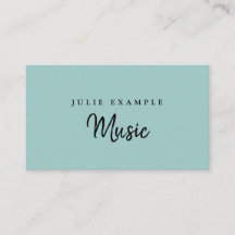 Modern Minimal Mint Elegant Musician Artist Namn