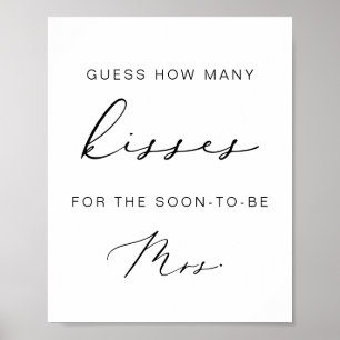 Modern minimal Möhippa gissa kysssignalen Poster