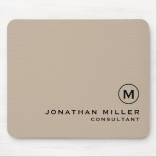 Modern minimal monogram Beige Musmatta
