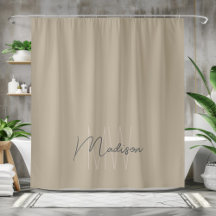 Modern minimal monogram Beige-skript Namn