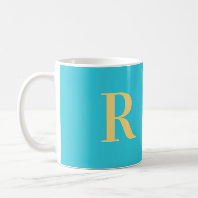 Modern Minimal Monogram Kaffemugg (Vänster)