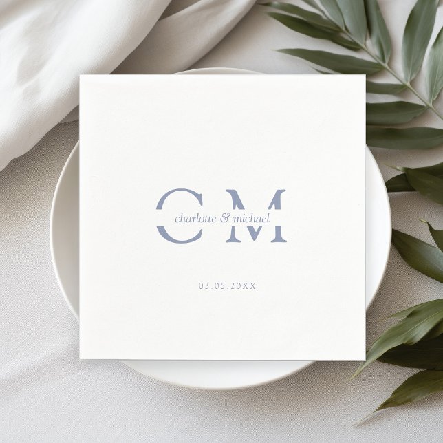 Modern minimal monogram pappersservett (Skapare uppladdad)