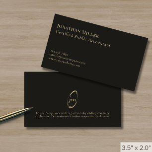 Modern Minimal Monogram Visitkort