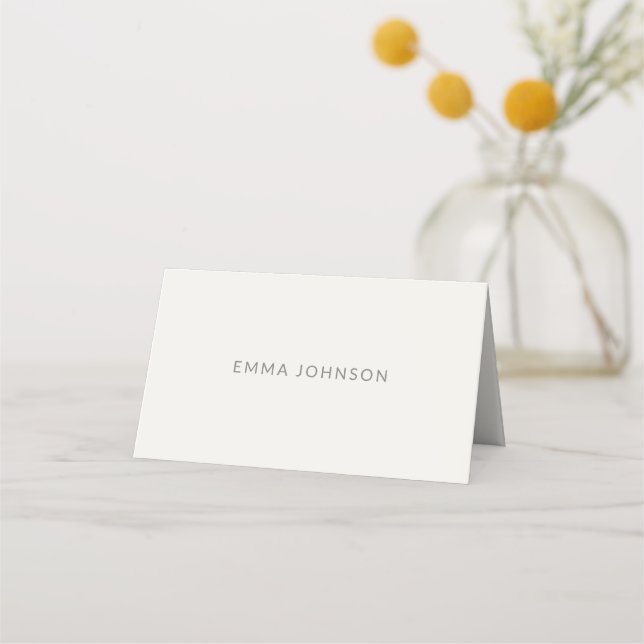 Modern Minimal Monogram Wedding Placeringskort (Framsida)