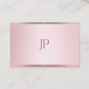 Modern minimal monogrammall ro Guld Visitkort