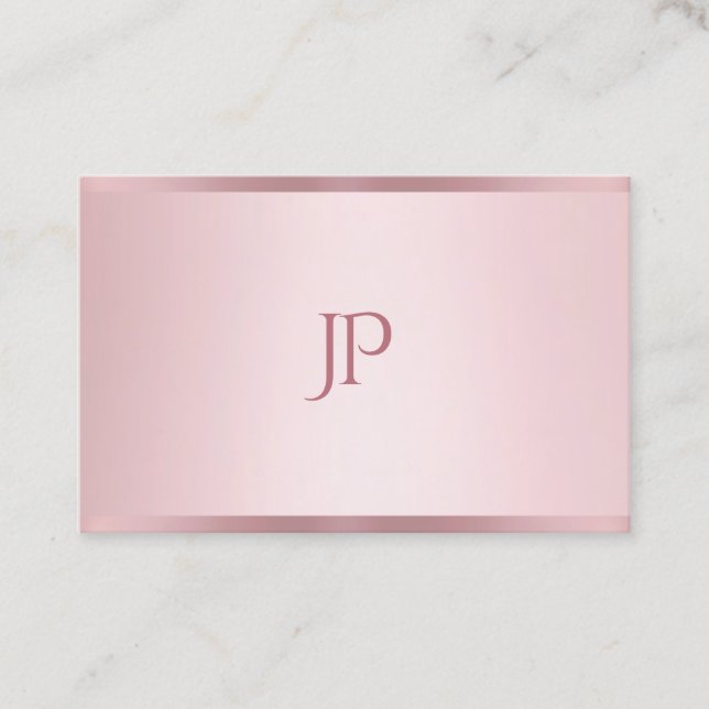 Modern minimal monogrammall ro Guld Visitkort (Framsida)