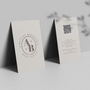 Modern minimal monogramstöt visitkort
