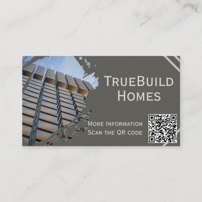 Modern minimal monokrom elegant visitkort (Framsida)