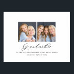 Modern minimal mormor med flera fotoskript poster<br><div class="desc">Modern,  minimal flerfotoskriptgåva poster. Perfekt gåva till morsa,  pappor,  storbarn,  morfar till alla familjemedlemmar. Skripttext för häftande elegant.</div>