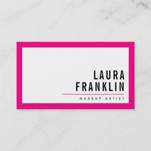 MODERN MINIMAL namn fet rosa svart Visitkort