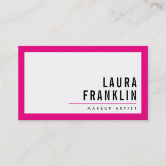 MODERN MINIMAL namn fet rosa svart Visitkort