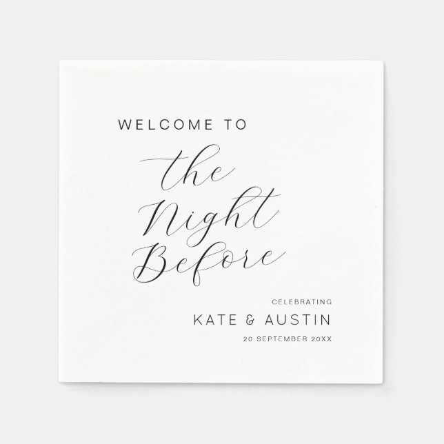 Modern minimal natt före pappersservett (Framsidan)